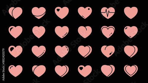 Abstract Geometric Shapes Pattern in Rainbow Colors on White Background