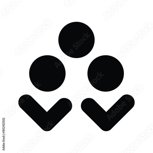 Simple icon representing team or group approval