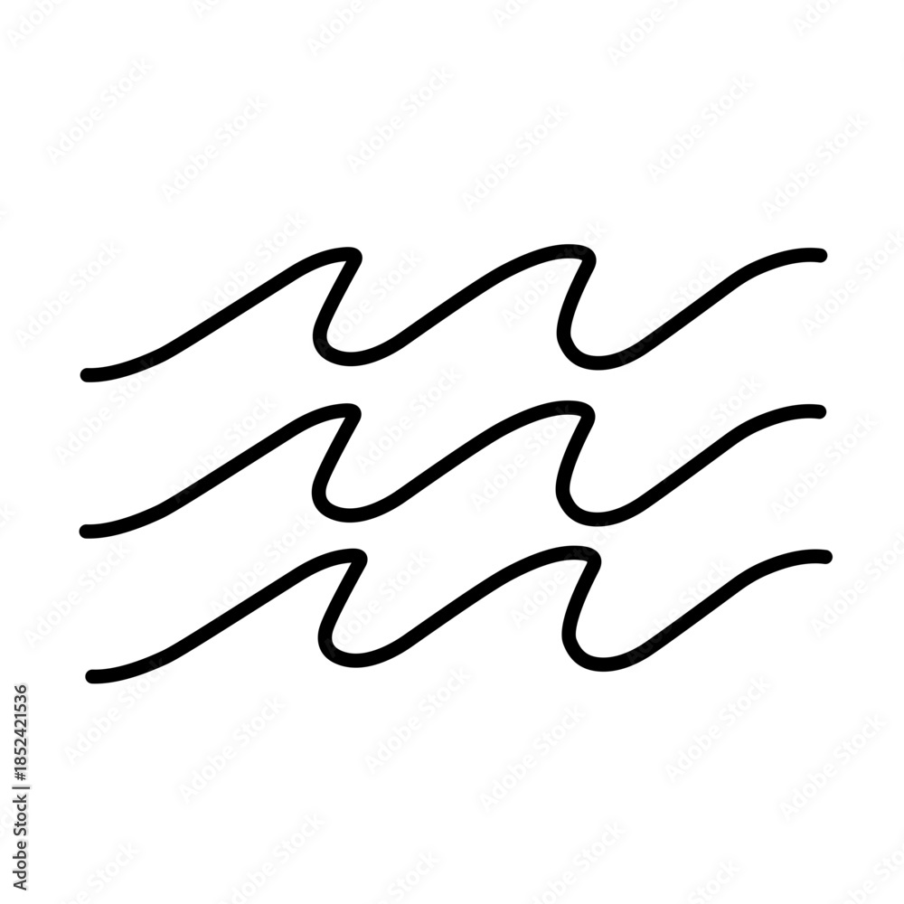 Obraz premium Sea wave icon vector
