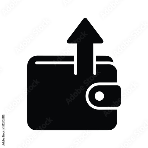 Upload wallet icon representing financial transaction