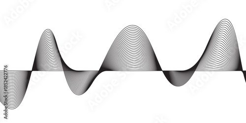 Abstract vector background with grey wavy lines