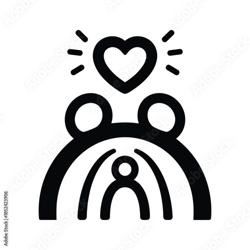 Mother and Baby Love Icon