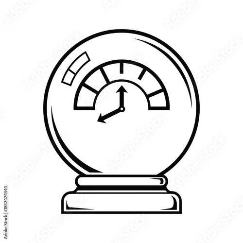 Barometer weather forecast icon black white simple