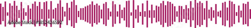 Pink Sound Wave Equalizer on White Background