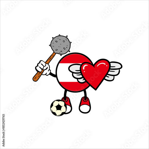 Print Tahiti country character design ball for sports identity