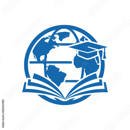 Global Education and Academic Achievement Icon Symbol.