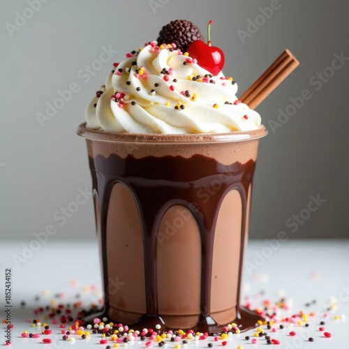 Wallpaper Mural Rich chocolate milkshake with toppings Torontodigital.ca