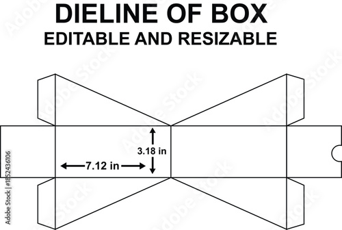 Triangle folding box dieline
