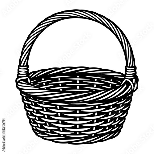 empty wicker basket