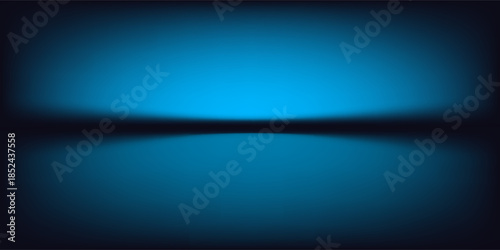 Abstract gradient podium background. blue empty 3d studio backdrop. Clean scene for product presentation mockup template. Vector illustration.