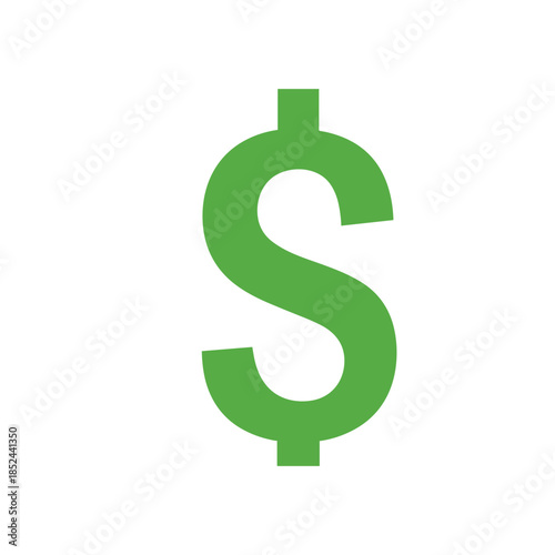 Green Dollar Sign Symbol Finance Money Currency Wealth.