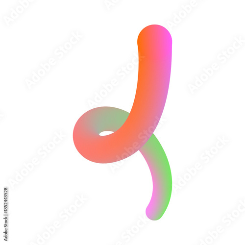 Abstract Gradient Swirl Shape.