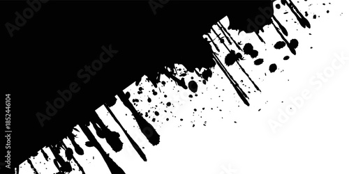 Top Oil melting, dripping down oil streams. Flat graphic vector illustration design
