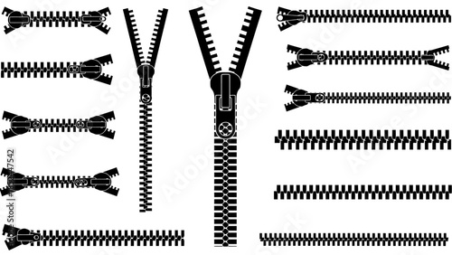 Collection of Zipper Illustrations and Designs.