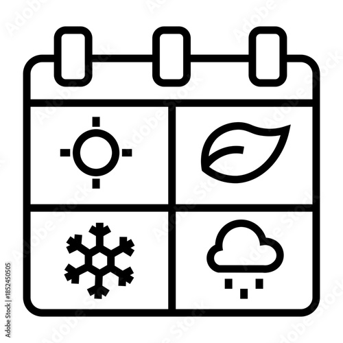 rainy season Line Icon