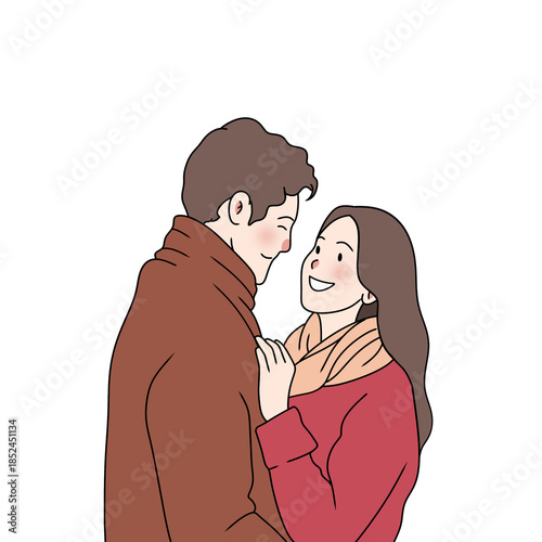 man and woman together, man and woman dating, man and woman dating, cute romantic couple illustration PNG.