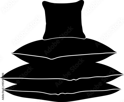 bed illustration bedding silhouette bedroom