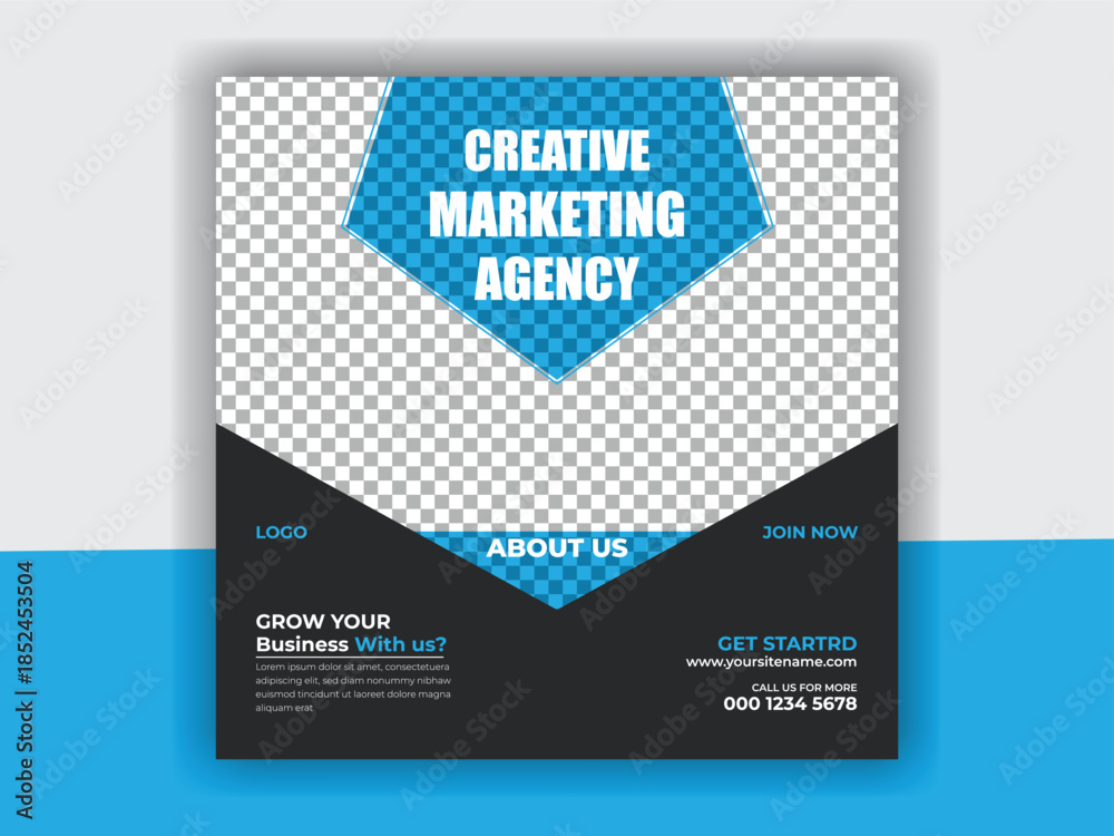 Obraz premium Modern Digital Marketing Promotion Banner Design