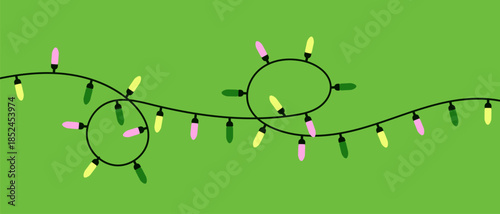 Light bulb decoration garland for Christmas party handing decoration