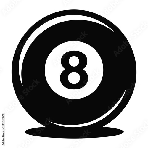 black billiard ball
