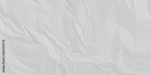 White paper wrinkled texture for background space. Rough white paper. Paper texture, recycled creased paper background.	