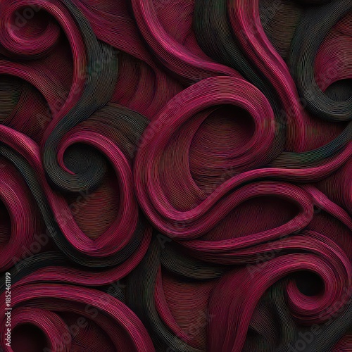 Abstract Colorful Swirling Lines with Dramatic Texture and Depth