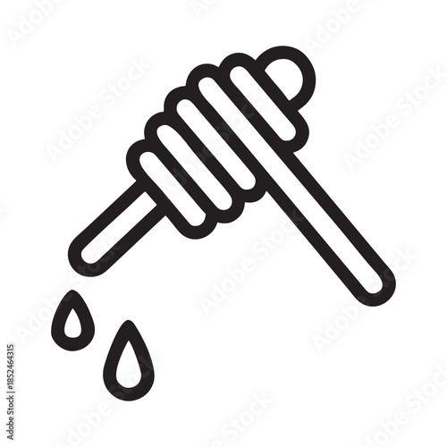 Vector illustration of a black and white spoon icon and a metal paperclip office tool symbol as a flat business design object for web buttons