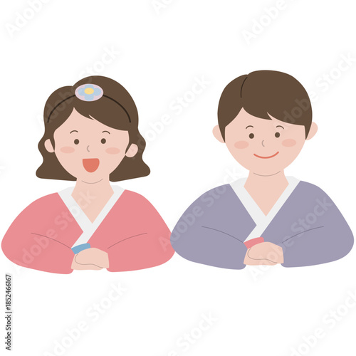 한복 명절 커플