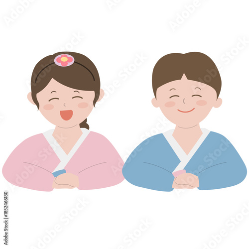 한복 명절 커플