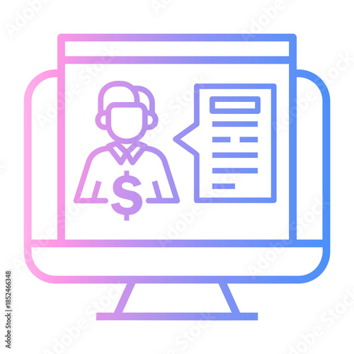 sponsored Line Gradient Icon