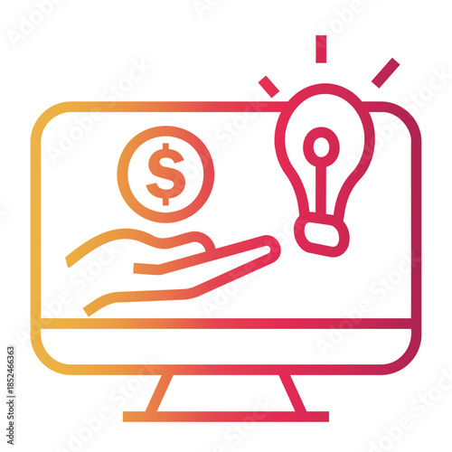 sponsored Line Gradient Icon