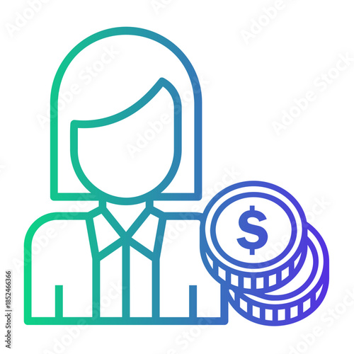 sponsored Line Gradient Icon