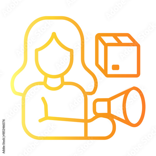 sponsored Line Gradient Icon