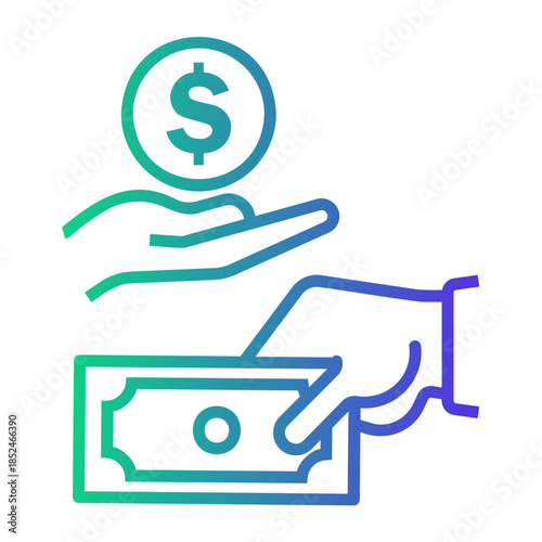 sponsored Line Gradient Icon