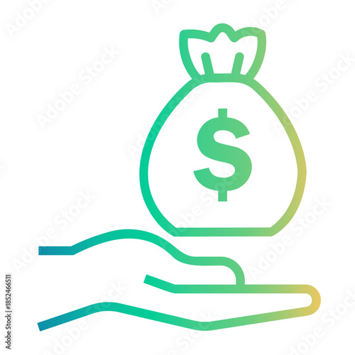 sponsored Line Gradient Icon