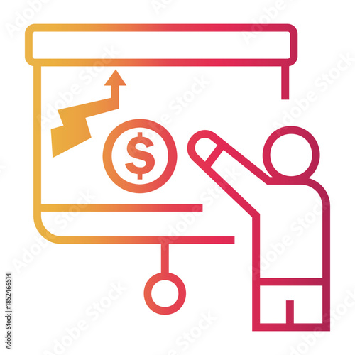 sponsored Line Gradient Icon