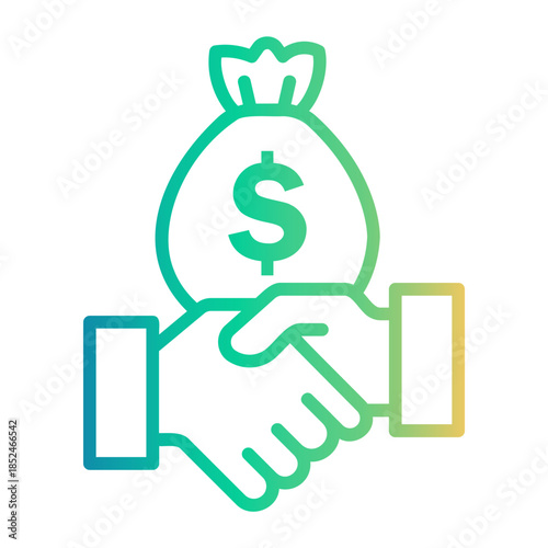 sponsored Line Gradient Icon