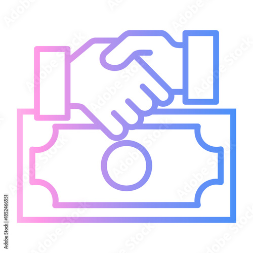 sponsored Line Gradient Icon