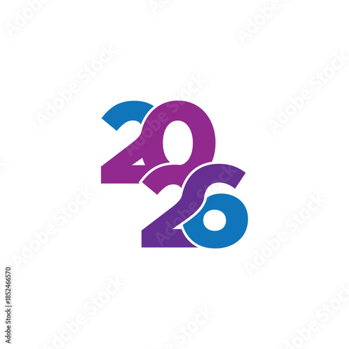 2026 design for new year logo vector