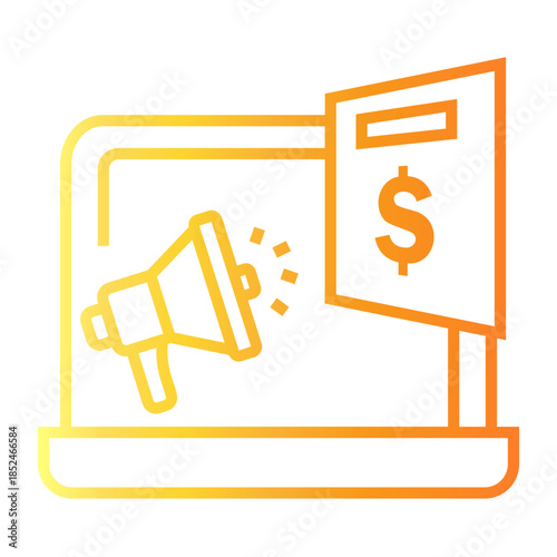 sponsored Line Gradient Icon