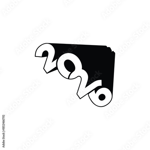 2026 design for new year logo vector