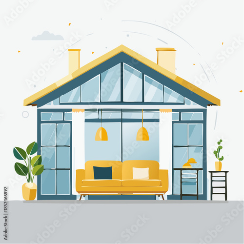 3d render of a modern interior