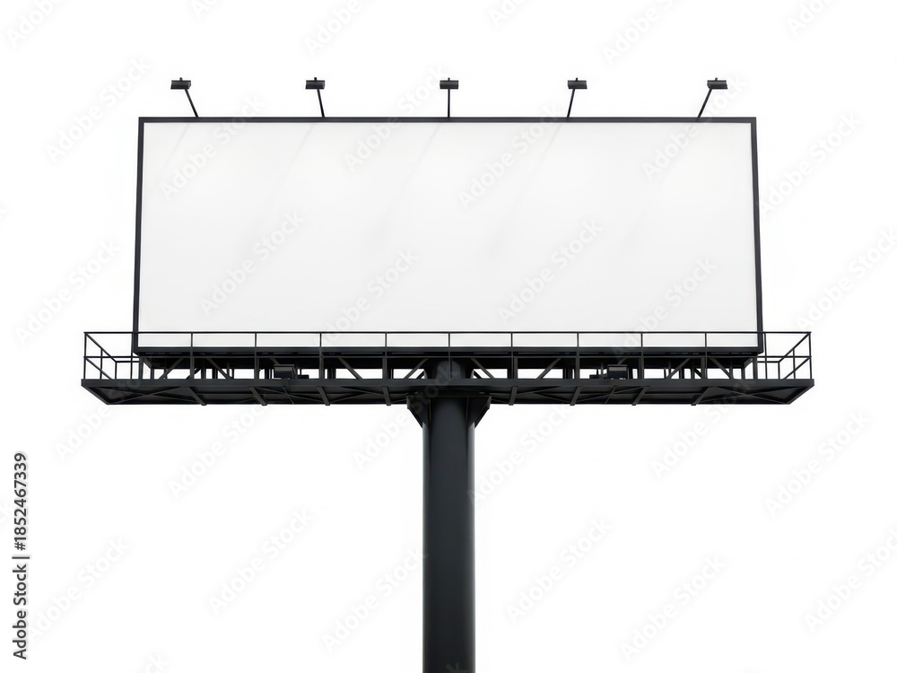 Obraz premium Empty billboard on pole