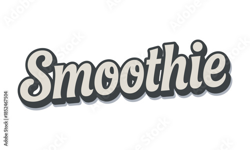 Smoothie text logo design, vector illustration