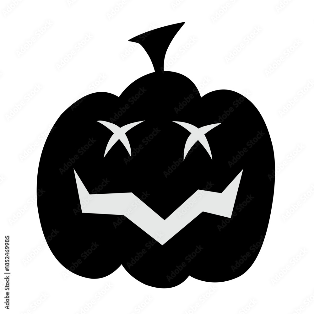 Fototapeta premium Pumpkin vector silhouette