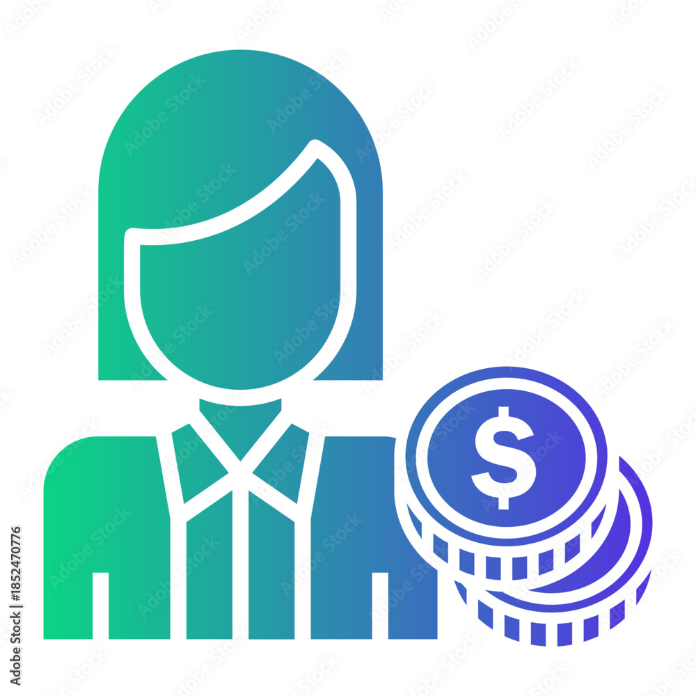 Obraz premium sponsored Gradient icon