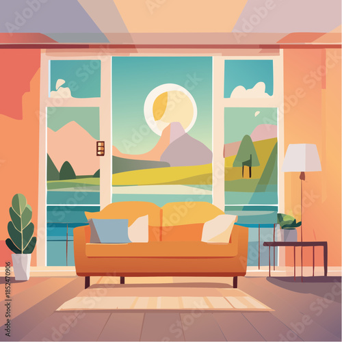 modern office building in night