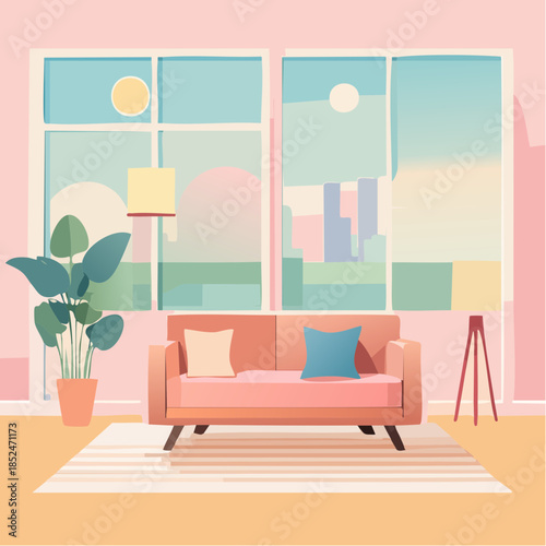 modern office building in night