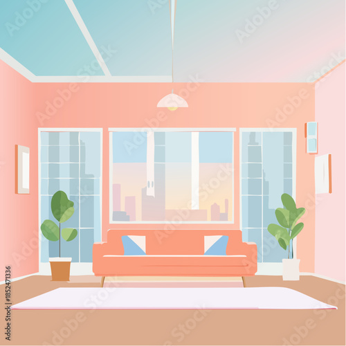 modern office building in night