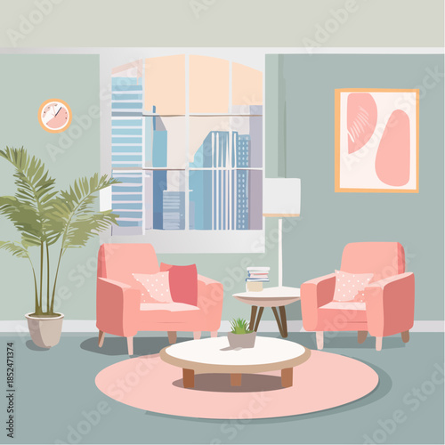 modern office building in night